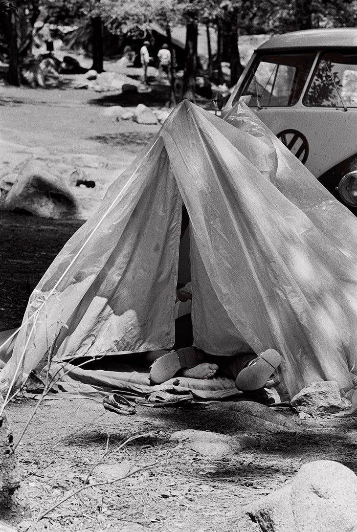 Campers in Camp 4, Yosemite National Park.