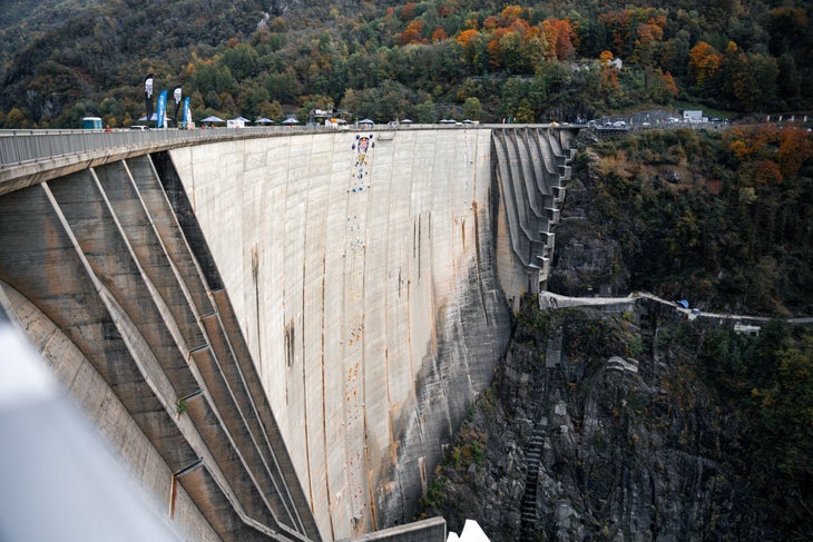 Venue of the Red Bull Dual Ascent in Verzasca, Switzerland.