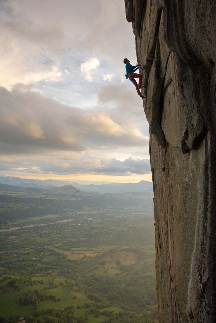 Seb Bouin climbing in Le Champsaur, A.K.A. French Yosemite.