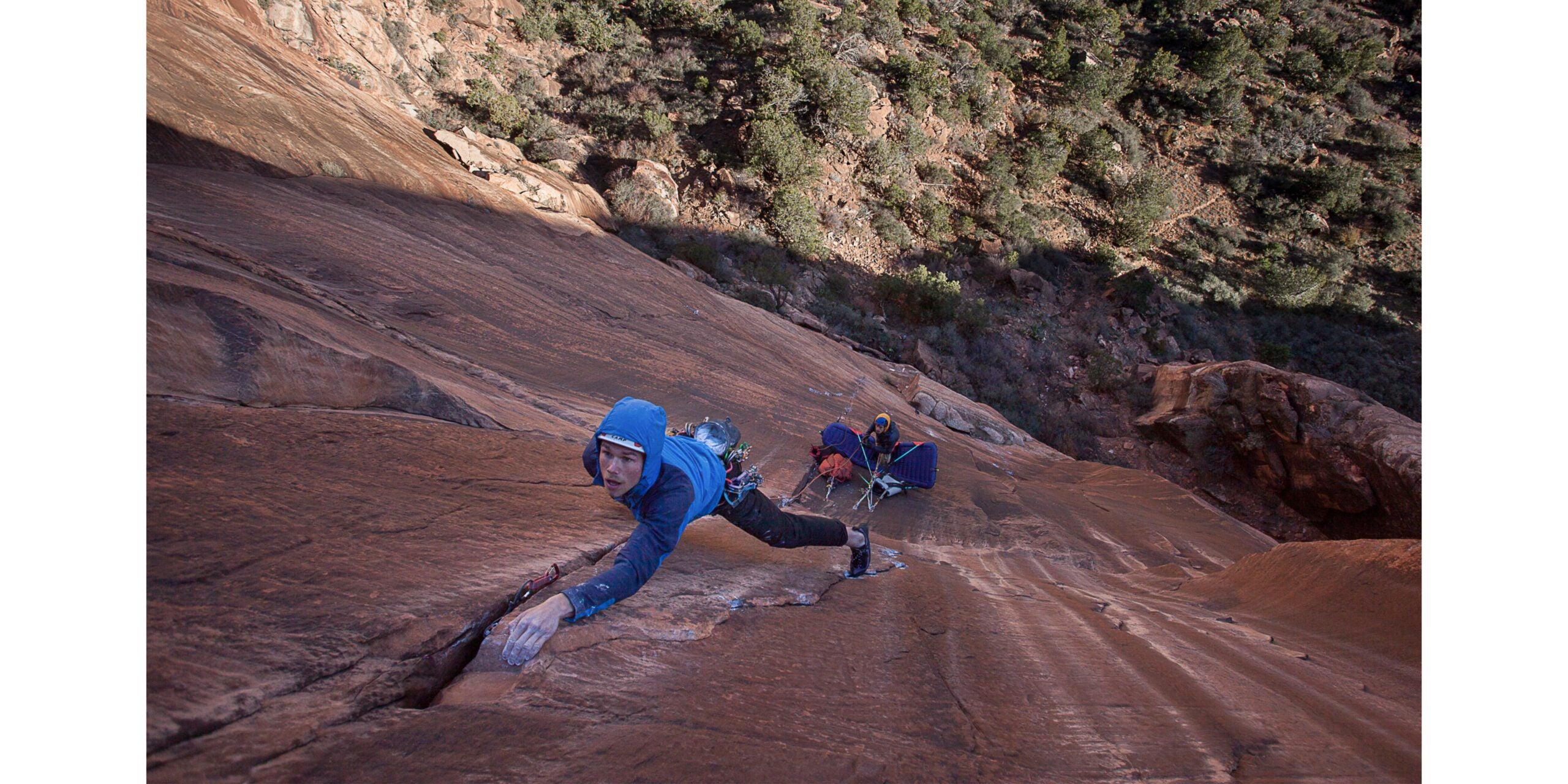 The author nears the end of the crux of pitch three, dubbed “The Intergalactic Hitman”, which went free at 5.13a R.