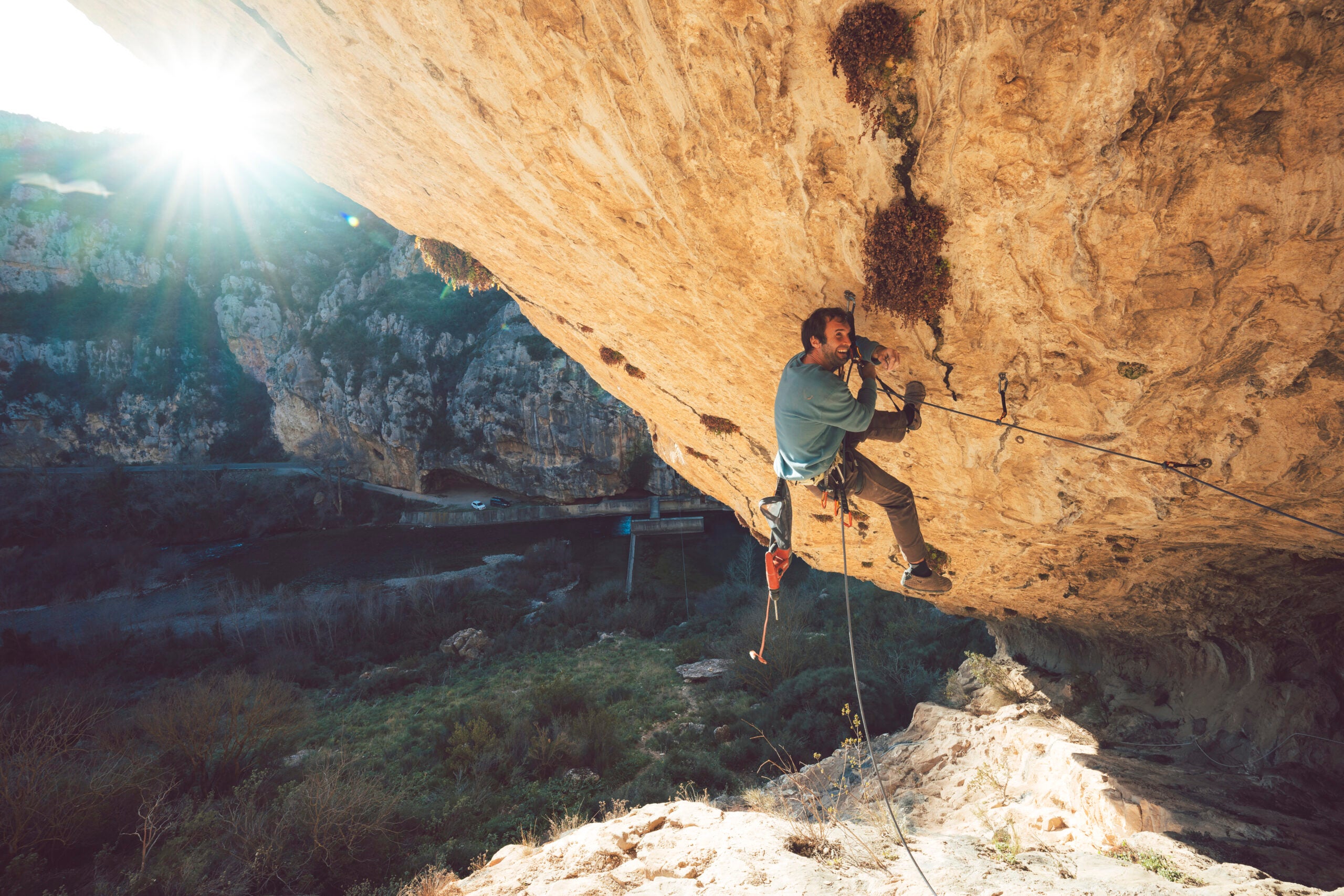 Chris Sharma climbing in Spain