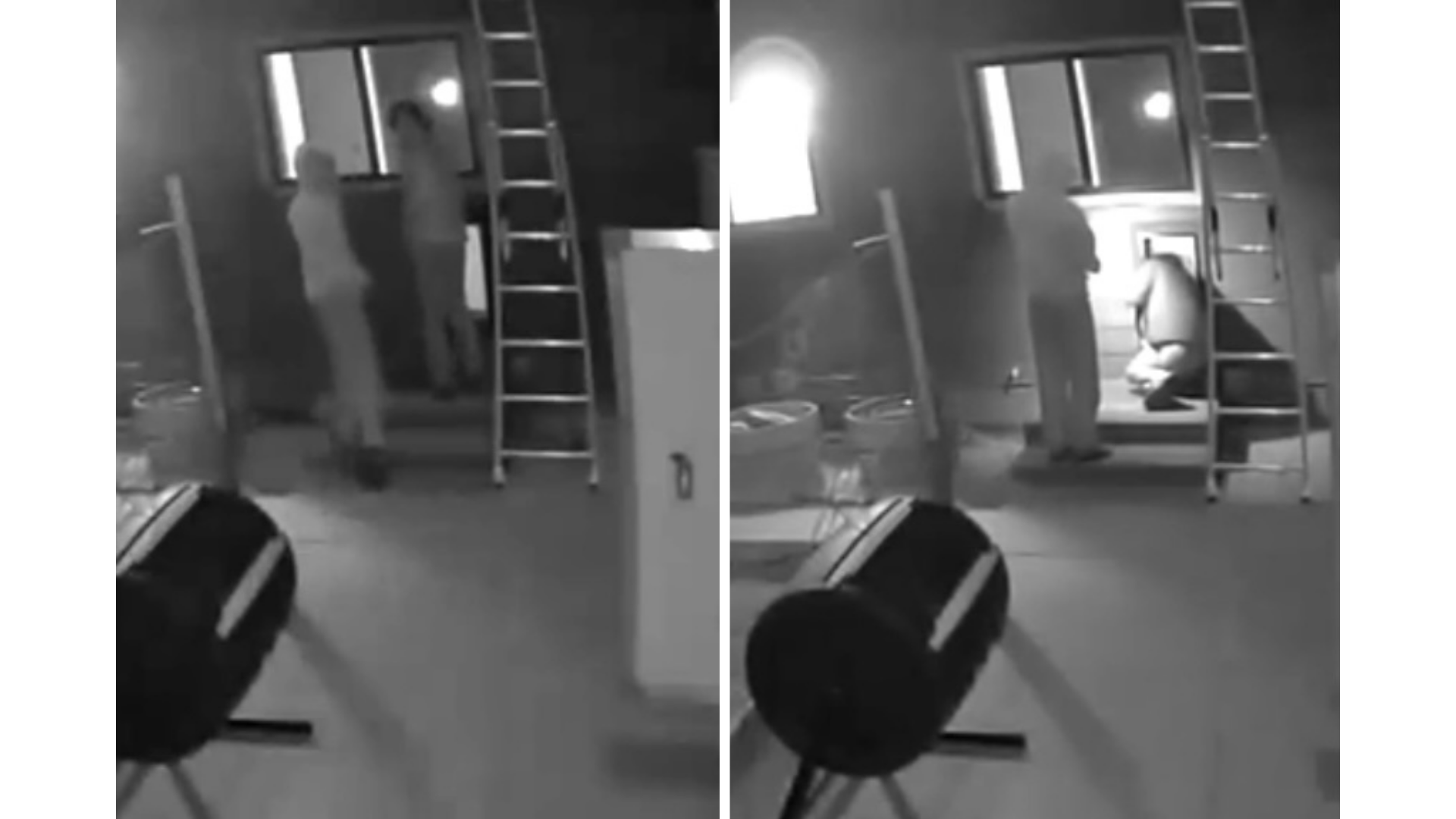 Surveillance footage of the theives who stole a beloved rock from inside a Bishop home.